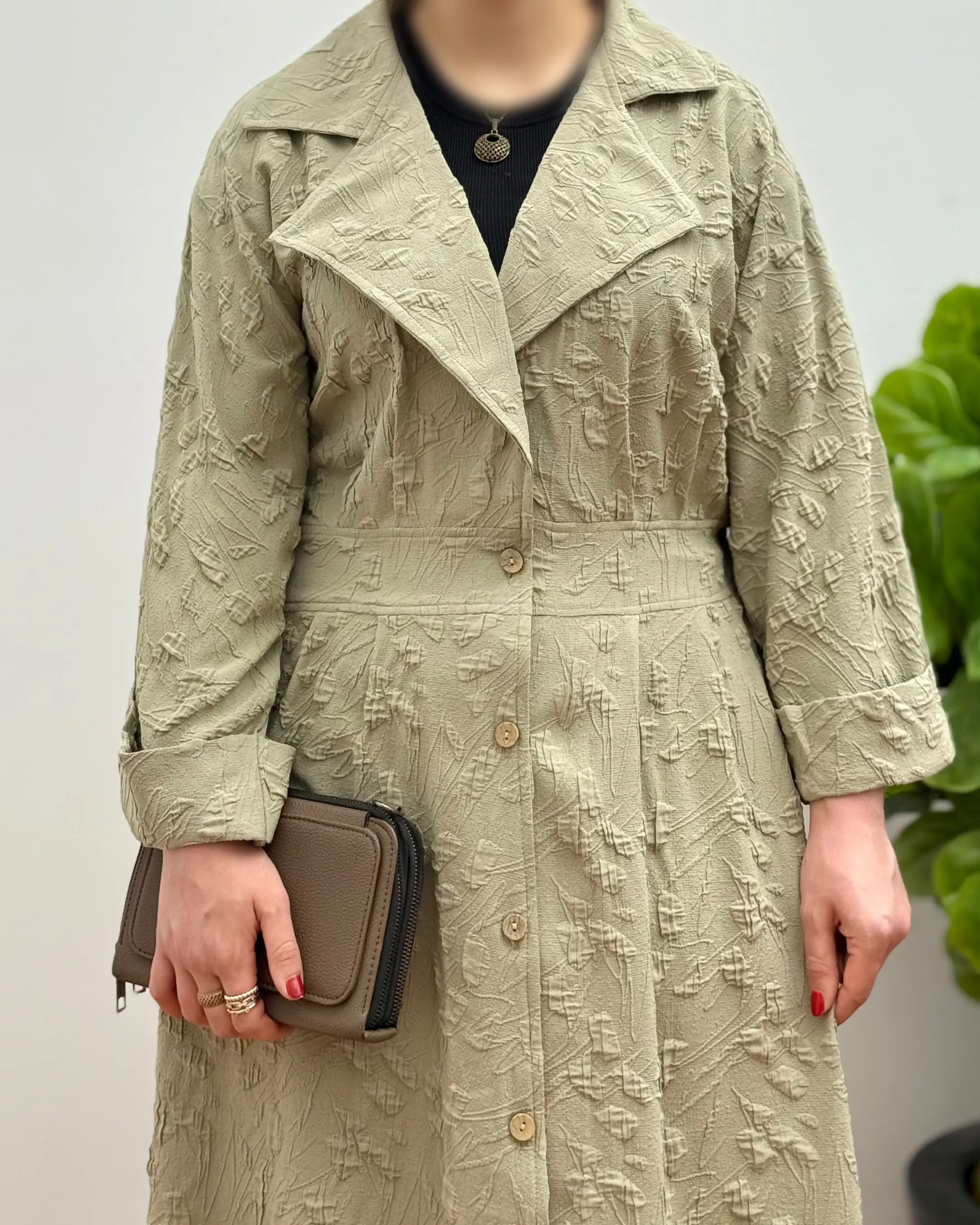 مانتو ژاکارد بلند زنانه مدل رستا